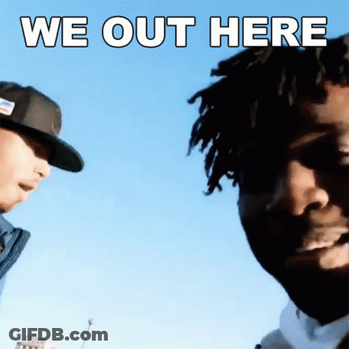 Man In Hat And Another Saying We Out Here GIF