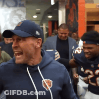 Man In Hat And Bear Sweatshirt Screaming GIF