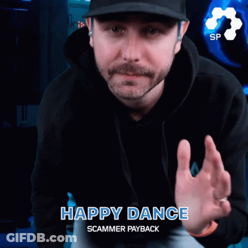 Man In Hat And Black Hoodie Says Happy Dance GIF