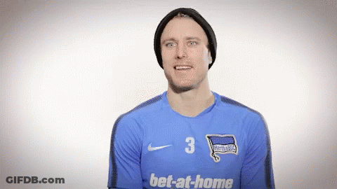 Man In Hat And Blue Jersey Saying Bet-At-Home GIF