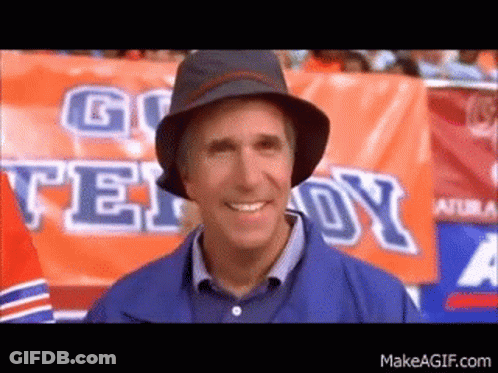 Man In Hat And Blue Shirt Smiling At Go Teddy GIF