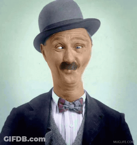 Man In Hat And Bow Tie With Muglife.com GIF