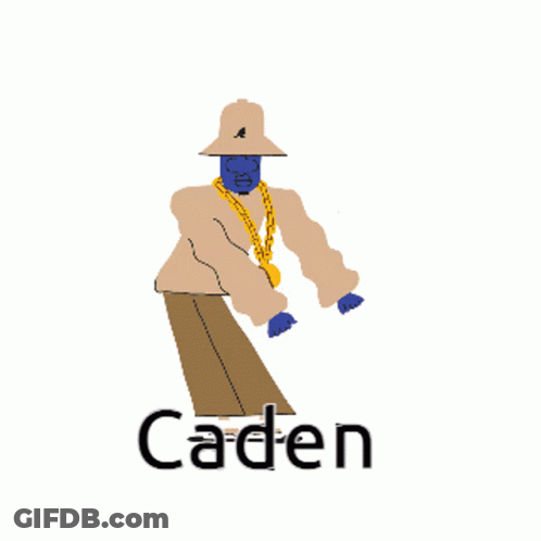 Man In Hat And Chain Named Caden GIF