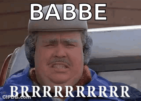 Man In Hat And Ear Muffs Saying Babbe Brrrrrrrr GIF