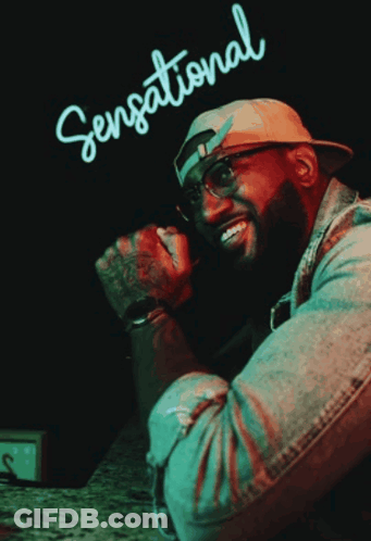 Man In Hat And Glasses Smiling Sensational GIF