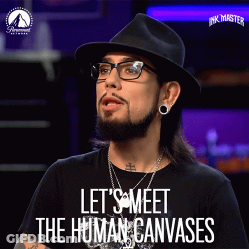 Man In Hat And Glasses Talks About Ink Master GIF