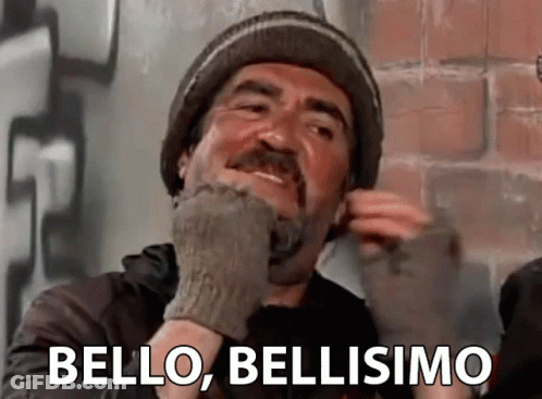 Man In Hat And Gloves Funny Face Saying Bello Bellissimo GIF