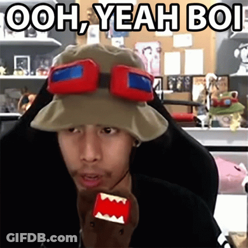 Man In Hat And Goggles Saying Ooh Yeah Boi GIF