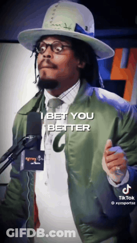 Man In Hat And Green Jacket Saying I Bet You Better GIF