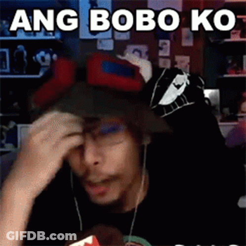 Man In Hat And Headphones Making Funny Face On Video Call GIF