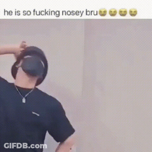 Man In Hat And Headphones Making Funny Face GIF