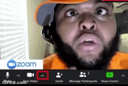Man In Hat And Headphones On Zoom Call GIF