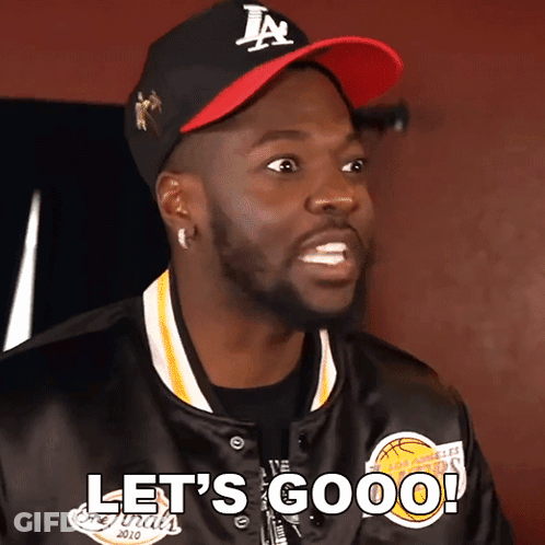 Man In Hat And Jacket Saying Let's Gooo GIF