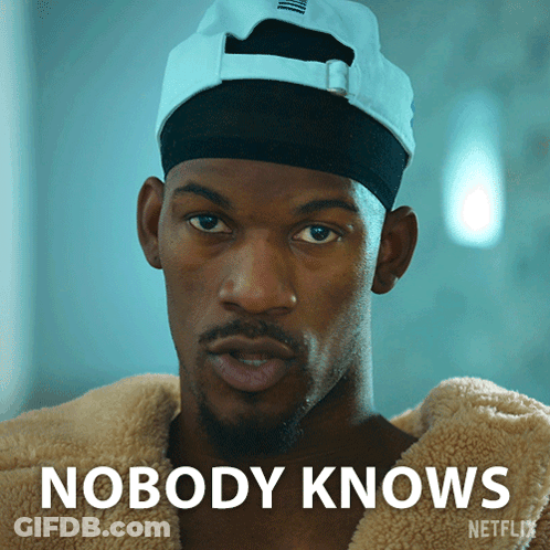 Man In Hat And Jacket Saying Nobody Knows GIF