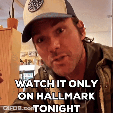 Man In Hat And Jacket Says Watch It Only On Hallmark Tonight GIF