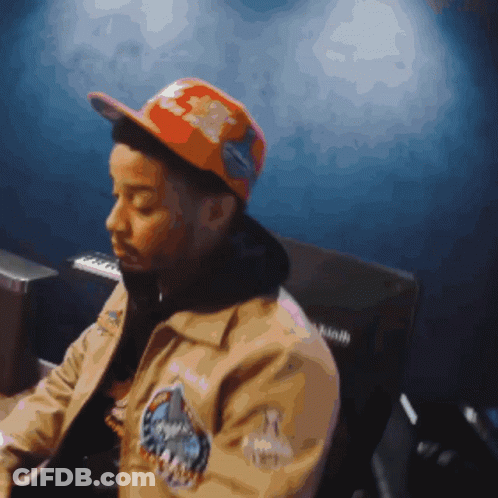 Man In Hat And Jacket With A Patch GIF