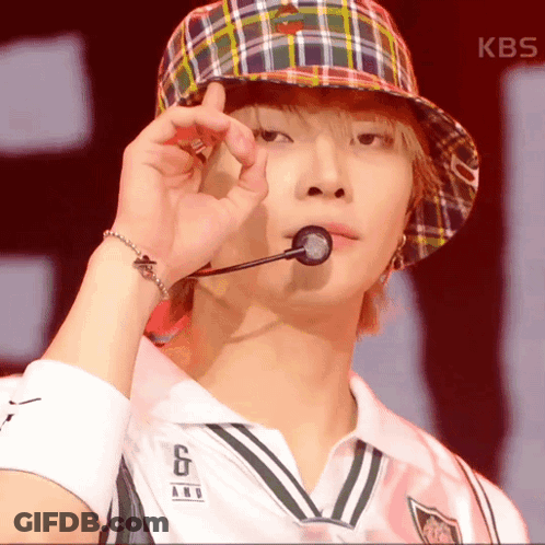 Man In Hat And KBS Shirt GIF