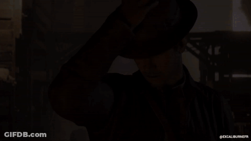 Man In Hat And Leather Jacket #Excaliburnefr GIF