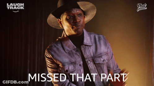 Man In Hat And Leather Jacket Saying Missed That Part GIF
