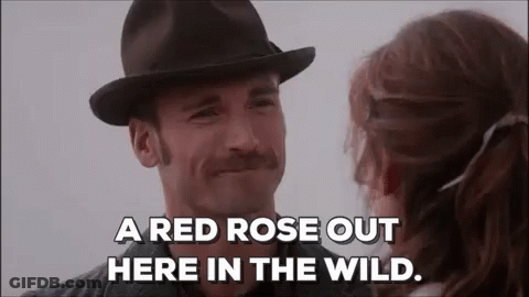 Man In Hat And Mustache Talking To Woman In Field GIF