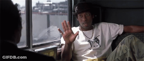 Man In Hat And N.Y.C. T-Shirt Waving GIF