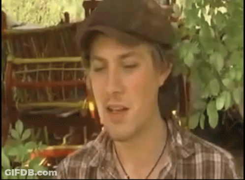 Man In Hat And Plaid Shirt Eyes Closed GIF