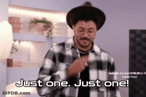 Man In Hat And Plaid Shirt Saying Just One GIF