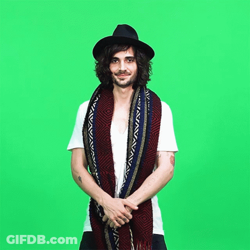 Man In Hat And Scarf GIF