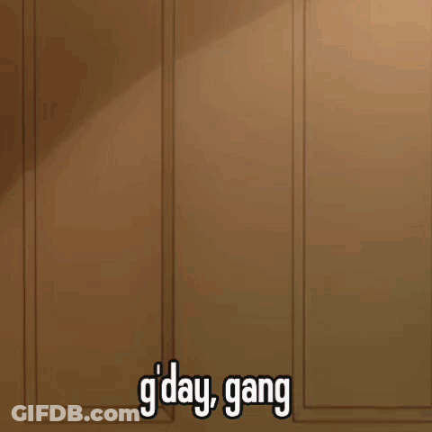 Man In Hat And Scarf Says G Day Gang GIF