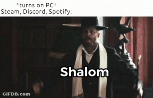 Man In Hat And Scarf Says Shalom Meme GIF