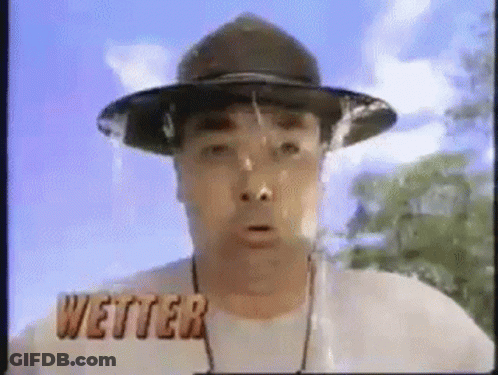 Man In Hat And Shirt Saying Wetter GIF