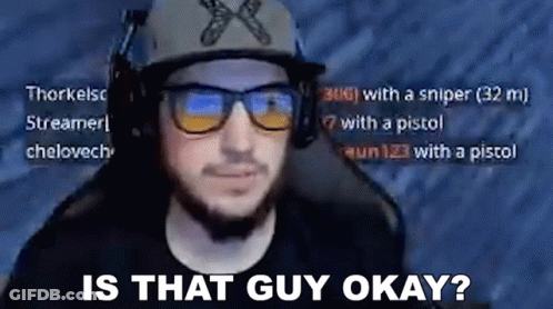 Man In Hat And Sunglasses Asking Is That Guy Okay GIF