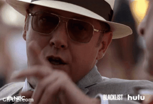 Man In Hat And Sunglasses Blacklist GIF