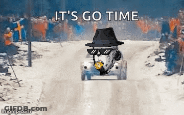 Man In Hat And Sunglasses Driving It's Go Time GIF