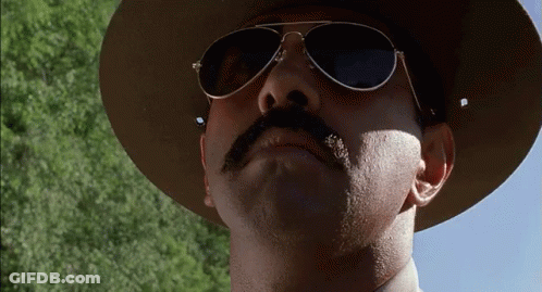 Man In Hat And Sunglasses Looking Up GIF