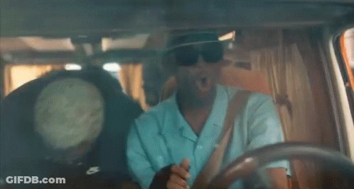 Man In Hat And Sunglasses Making Funny Face GIF