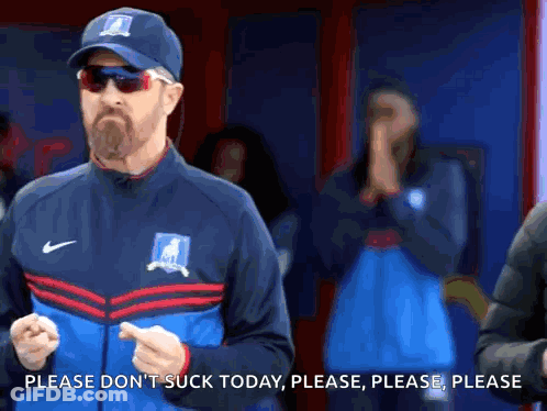Man In Hat And Sunglasses Saying Please Don't Suck Today GIF