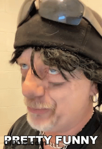 Man In Hat And Sunglasses Saying Pretty Funny GIF