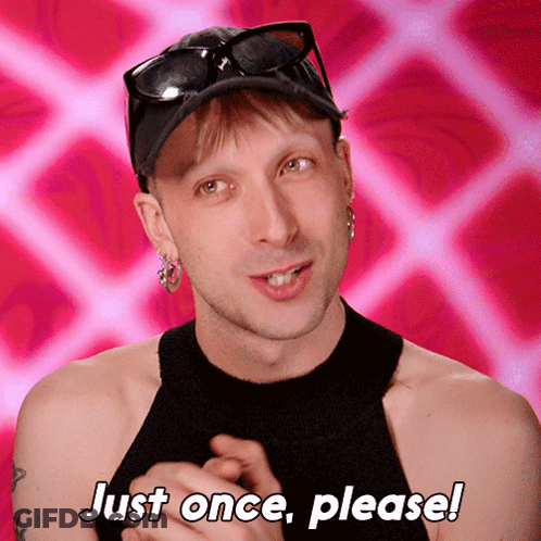 Man In Hat And Sunglasses Says Just Once Please GIF
