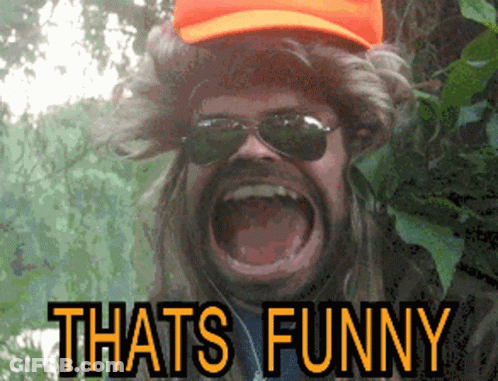 Man In Hat And Sunglasses Says Thats Funny GIF