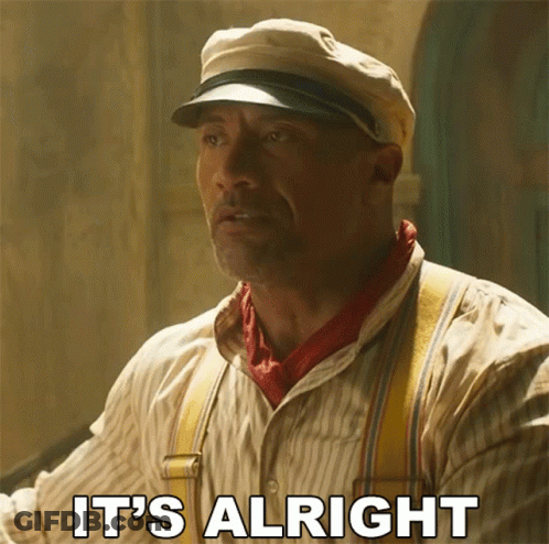 Man In Hat And Suspenders Says It's Alright GIF