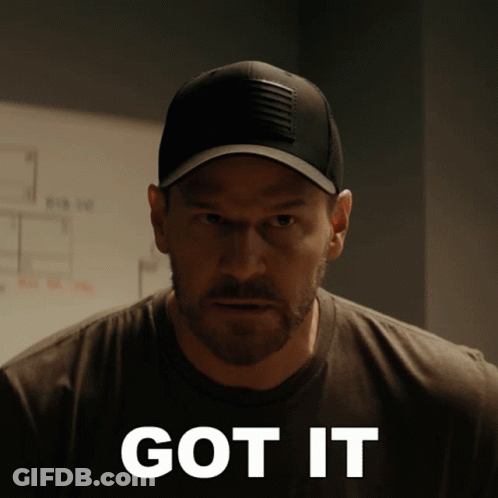 Man In Hat And T-Shirt Saying Got It GIF