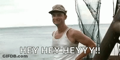 Man In Hat And Tank Top On Boat GIF