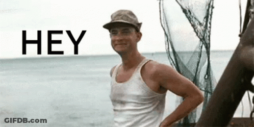 Man In Hat And Tank Top Saying Hey GIF