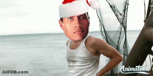 Man In Hat And Tank Top Says Hello GIF