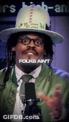 Man In Hat And Tie Talking Into Microphone Folks Ain't GIF