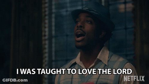 Man In Hat And Vest I Was Taught To Love The Lord GIF