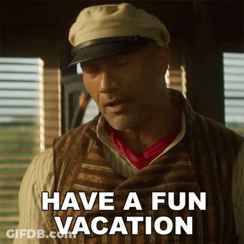 Man In Hat And Vest Saying Have A Fun Vacation GIF