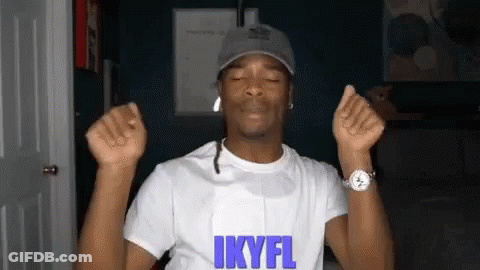 Man In Hat And White Shirt With Ikyfl GIF
