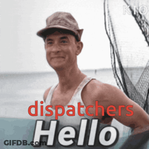 Man In Hat And White Tank Top Saying Hello GIF